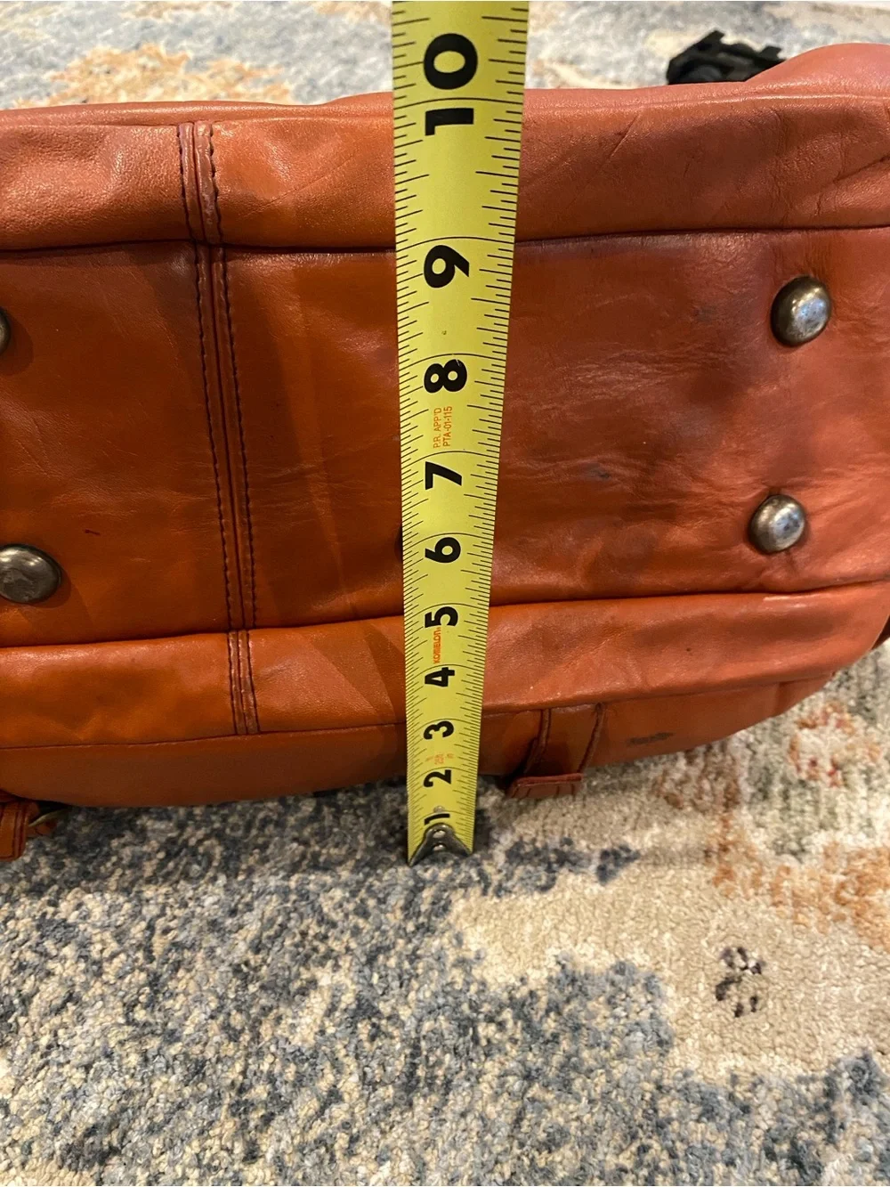 Bag, Classic Men's Leather Weekender Orange